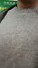 优衣库男装女装柔软绵羊毛圆领针织衫/长袖毛衣毛衫25新款478541 02 浅灰色 L /175/100A 实拍图
