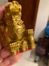 缤越黄铜貔貅摆件公母铜貔貅一对中号水晶聚宝盆套装客厅办公室装饰品 实拍图