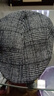 新款时尚人字贝雷帽男士鸭舌毛呢帽秋冬保暖前进帽中老年父亲礼品 斜纹千鸟黑白 M (56-58cm) 实拍图