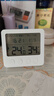 得力（deli）温度计室内家用大字体超清显示器电子温湿度计高精度 【升级夜间背光】闹钟 温湿 时间 表情舒适度 闹钟-白 实拍图