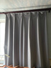 铭聚布艺（MINGJU）窗帘全遮光窗帘成品窗帘布涤塔夫浅灰色挂钩式2.0宽*1.6高1片 实拍图