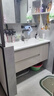 浴美优品实木浴室柜陶瓷一体盆卫生间洗手洗脸盆柜组合洗漱台镜柜奶油风 L16吊柜90cm普通镜柜+陶瓷盆 实拍图