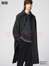 优衣库合作款/男装女装宽松单排扣风衣/外套25秋冬新款479417 09 黑色 M /170/92A 实拍图