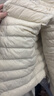 鸭鸭（YAYA）佟丽娅同款轻薄羽绒服女新款冬季短款圆领内胆修身时尚薄外套男 米白色【女款无领】 4XL 实拍图