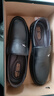 蜻蜓牌【100%全牛皮】男士皮鞋商务休闲真皮防滑软底软面中老年爸爸鞋真皮透气套脚舒适耐磨真皮百搭鞋子 黑色 41 实拍图