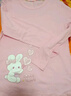 真维斯女童长袖t恤儿童春秋款女孩中小童圆领秋装上衣可爱兔兔纯棉童装 粉 J泡泡兔左下-白 J你好兔右下 110 实拍图