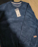 马登工装雪尼尔圆领卫衣男美式复古宽松休闲上衣男士长袖T恤秋季衣服 深藏青 XL 实拍图