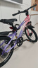 凤凰山地自行车男女变速山地车碟刹青少年儿童自行车学生单车 星际 粉紫【单速+辐条轮】 18寸【适合120-155cm】 实拍图