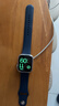 Apple/苹果 Watch SE 智能手表GPS+蜂窝款44毫米银色铝金属表壳丹宁色运动型表带M/L MXHY3CH/B 实拍图