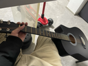维卡斯（WEIKASI）民谣吉他初学者木吉他单板新手入门练习琴guitar吉它学生男女乐器 38英寸纯黑色+礼包【初学推荐】 实拍图