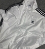 adidas情侣款复古风梭织立领夹克外套男女秋季阿迪达斯官方三叶草 亮白   S   实拍图