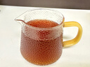 忆壶茶（YIHUTEA）玻璃公道杯带过滤网茶漏套装茶具配件茶海分茶器加厚功夫茶杯大号 锤纹公杯300ml+茶漏-黄 实拍图