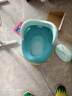 世纪宝贝（babyhood）儿童马桶坐便器 男女宝宝卡通小马桶 稳固大靠背114淘气鸭 天蓝 实拍图