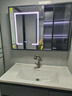 恋派浴室柜 陶瓷一体盆卫生间洗脸盆柜组合悬挂式洗漱台智能洗手盆柜 风水镜柜】珠光灰+陶瓷盆 80cm 实拍图