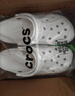 卡骆驰（CROCS）洞洞鞋贝雅男鞋女鞋轻便耐磨一脚蹬拖鞋休闲鞋|10126 白-100 40 (250mm) 实拍图
