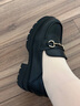 达芙妮厚底加绒乐福鞋女秋冬季2025新款小皮鞋女通勤一脚蹬单鞋女棉鞋 实拍图