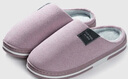 洁丽雅棉拖鞋女秋冬季室内家居防滑保暖拖鞋厚底毛毛女士家用男棉鞋外穿 紫色 【抗菌升级款】 40-41 (适合39-40码) 实拍图