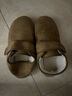 勃肯鞋加绒女软底复古秋冬鞋子厚底豆豆鞋平底保暖毛毛鞋棉鞋1 棕绿色 38 实拍图