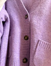 优衣库女装舒芙蕾针织短开衫/外套空调衫通勤25秋冬新款478339 73 青紫色 M /160/84A 实拍图