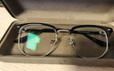 蔡司（ZEISS）镜片近视眼镜框男半框防蓝光辐射可配带散光度数眼睛女钛合金镜架 简约款 黑银 配colorein镜片1.60防蓝光 0-800 实拍图