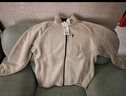 优衣库男装针织摇粒绒拉链茄克/长袖外套廓系夹克25秋冬479863 01 乳白色 M /170/92A 实拍图