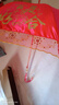 听见时光结婚红伞加长柄新娘出嫁婚伞蕾丝伴娘伞传统中式婚庆用品百年好合 实拍图