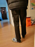 顶峰保罗（Dingfengbaoluo）裤子垂感直筒休闲长裤冬季加绒保暖加厚阔腿运动2356黑色XL 实拍图