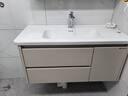 九牧莨田系列浴室柜陶瓷一体盆卫生间蜂窝铝合金洗手洗脸洗漱台面盆组合柜 100CM全封智能镜柜+陶瓷一体盆 送货上门包安装 实拍图
