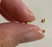 囍蓝足金999金珠黄金小金珠金豆小克重单颗0.01g定制 合单0.2g内运费3元，超出包邮，重量大小随机/多退少补 0.01g 实拍图