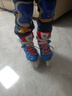 斯威（SWAY）轮滑鞋儿童溜冰鞋男女童初学套装中小学滑轮滑冰旱冰鞋成人直排轮 波蓝八轮全闪+头盔护具+一体支架 M (适合6-12岁)平时鞋码31-36 实拍图