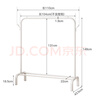 喻品衣架落地衣帽架挂衣架卧室客厅晾衣杆晒衣架可置物加粗MJ53白100 实拍图