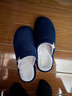 回力日系柔软情侣棉拖秋冬家居室内保暖棉鞋男款HL0006蓝色44-45码 实拍图