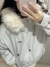 F426【赵露思同款】新国标90绒加厚大毛领工装派克连帽羽绒服 白灰色 预售 S 实拍图