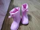 牧萌儿童雨鞋男童女童防水立体宝宝防滑耐磨卡通雨靴 粉色独角兽 18码 实拍图