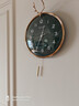 康巴丝（Compas）挂钟客厅 欧式摆钟创意时钟 卧室石英钟表挂墙 C3245 绿色 36cm 实拍图