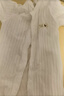 婧麒婴儿衣服夏季薄款新生宝宝提花连体衣纯棉空调服爬服夏装单件 小鲸鱼白 73cm 实拍图