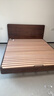 源氏木语实木双人床北美黑胡桃木美式简约卧室家具高铺板床1.8m 实拍图