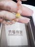 六福珠宝 足金硬金珍珠花韵黄金转运珠耳线配饰 金重约0.21克 实拍图