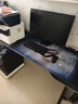 初学者  电脑桌台式家用电竞桌椅套装办公桌简约书桌游戏桌书房写字桌子 子夜黑140*60-电竞纹路 实拍图