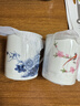 盛天下景德镇陶瓷茶杯带盖骨瓷杯青花水杯办公杯礼品杯会议杯子定制 水点桃花 500ML 实拍图