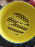 双层塑料洗菜盆沥水篮子厨房神器多功能客厅家用水果盘洗水果菜篮 青黄色（专享） 1个 实拍图