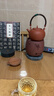 容山堂红泥小火炉炭炉野外煮茶炉炭炉围炉煮茶壶户外炉具炭火炉木炭碳炉 红泥跳盖提梁壶-圆珠壶 实拍图