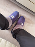 回力室内包跟男士棉拖鞋厚底保暖棉鞋冬季带后跟居家加绒拖鞋女冬 藏青色 44-45 标准码 实拍图