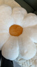 皮尔卡丹（pierre cardin）花朵抱枕 坐垫沙发抱枕靠垫飘窗太阳花椅子垫子屁股垫 白 实拍图