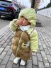 巴拉巴拉童装婴儿连体衣假两件连体羽绒服宝宝衣服冬加厚男童女童儿童 黄绿41122-白鸭绒 100 cm-充绒量112g 实拍图