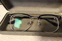 蔡司（ZEISS）镜片近视眼镜框男半框防蓝光辐射可配带散光度数眼睛女钛合金镜架 简约款 黑银 配colorein1.67双面非球面0-1000 实拍图