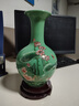 傲世景德镇陶瓷器新中式花瓶工艺品客厅摆件酒柜玄关茶室博古架装饰品 豆青釉清荷赏瓶+底座 实拍图