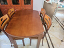 千禧盛世 实木餐桌椅子组合小户型餐厅家具 胡桃色普通款 120cm 一桌四椅 实拍图