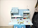 optalent儿童学习桌书桌小学生写字桌台男女孩子课桌椅套装简约组合可升降 蓝80高书架【双背椅+灯+矫姿器】 实拍图