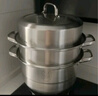 炊大皇304不锈钢三层蒸锅家用复合底汤锅蒸馒头包子可视可立高拱盖26cm 实拍图